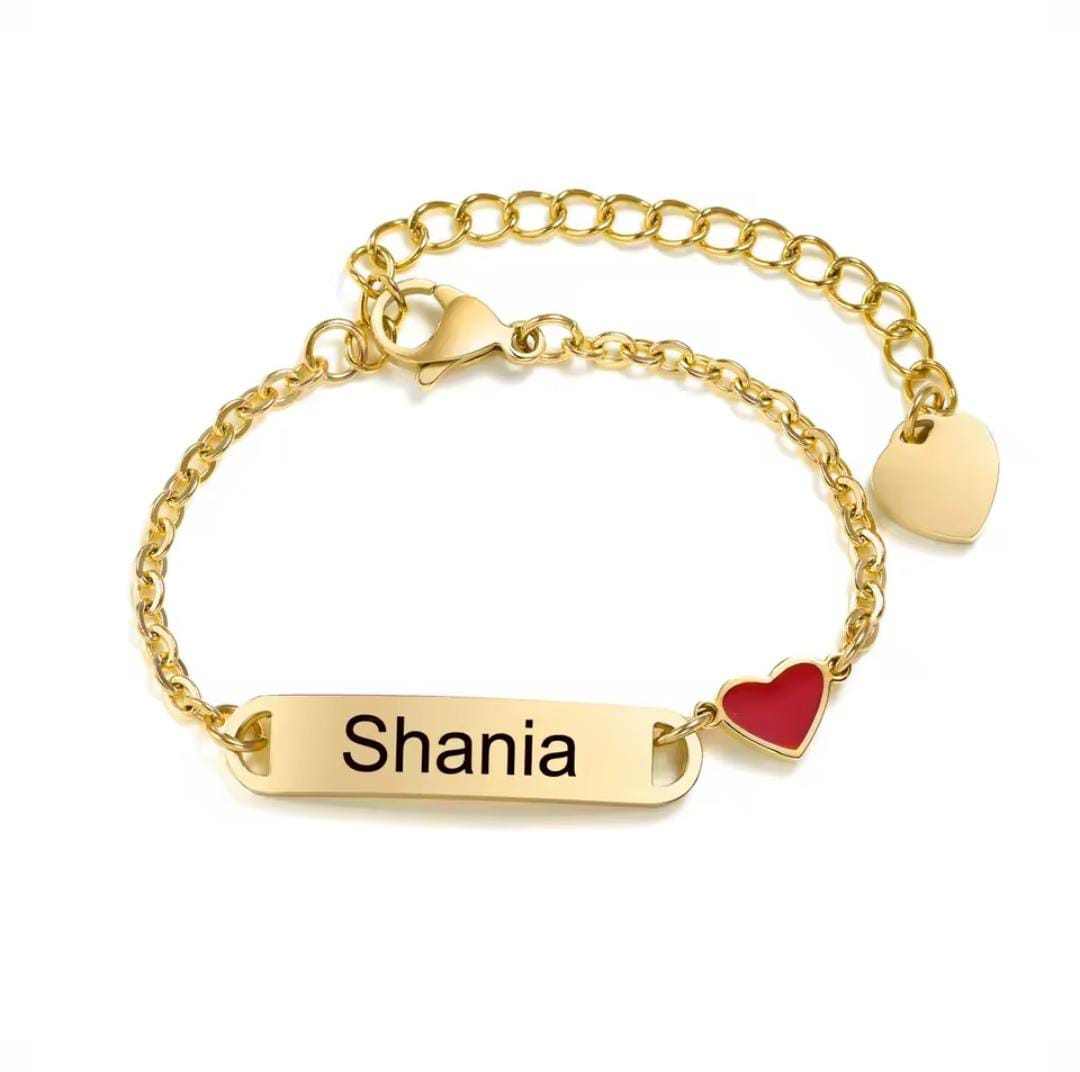 Pulsera de corazón rojo niños