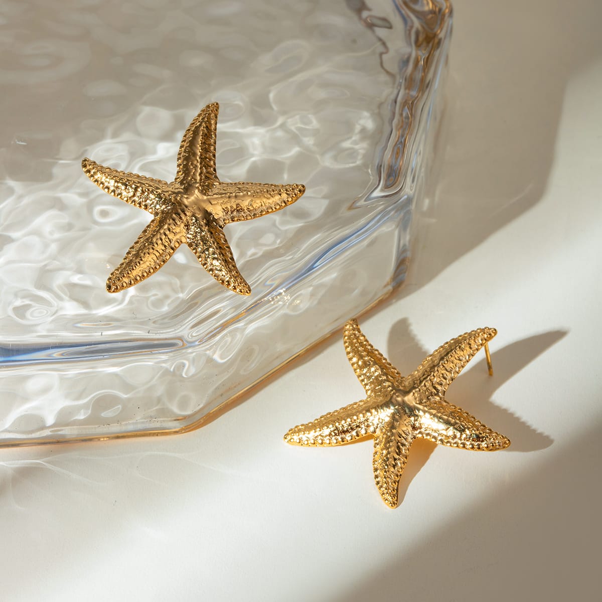 Aretes Estrella Doradas
