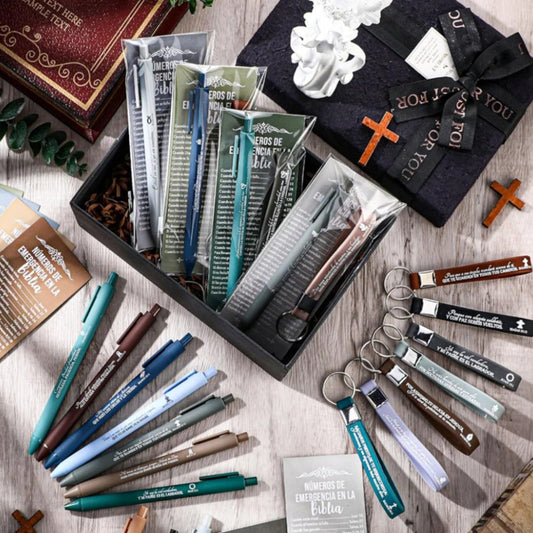 Lapicero y llavero Bíblico