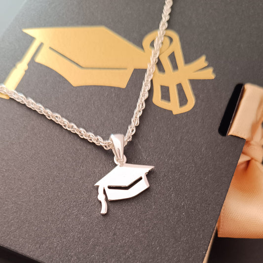 Cadena Birrete Plata 925 Personalizada