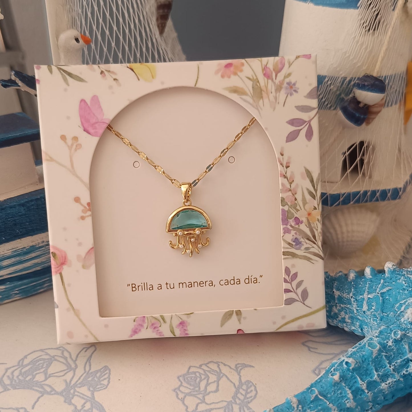 Medusa Cristal azul
