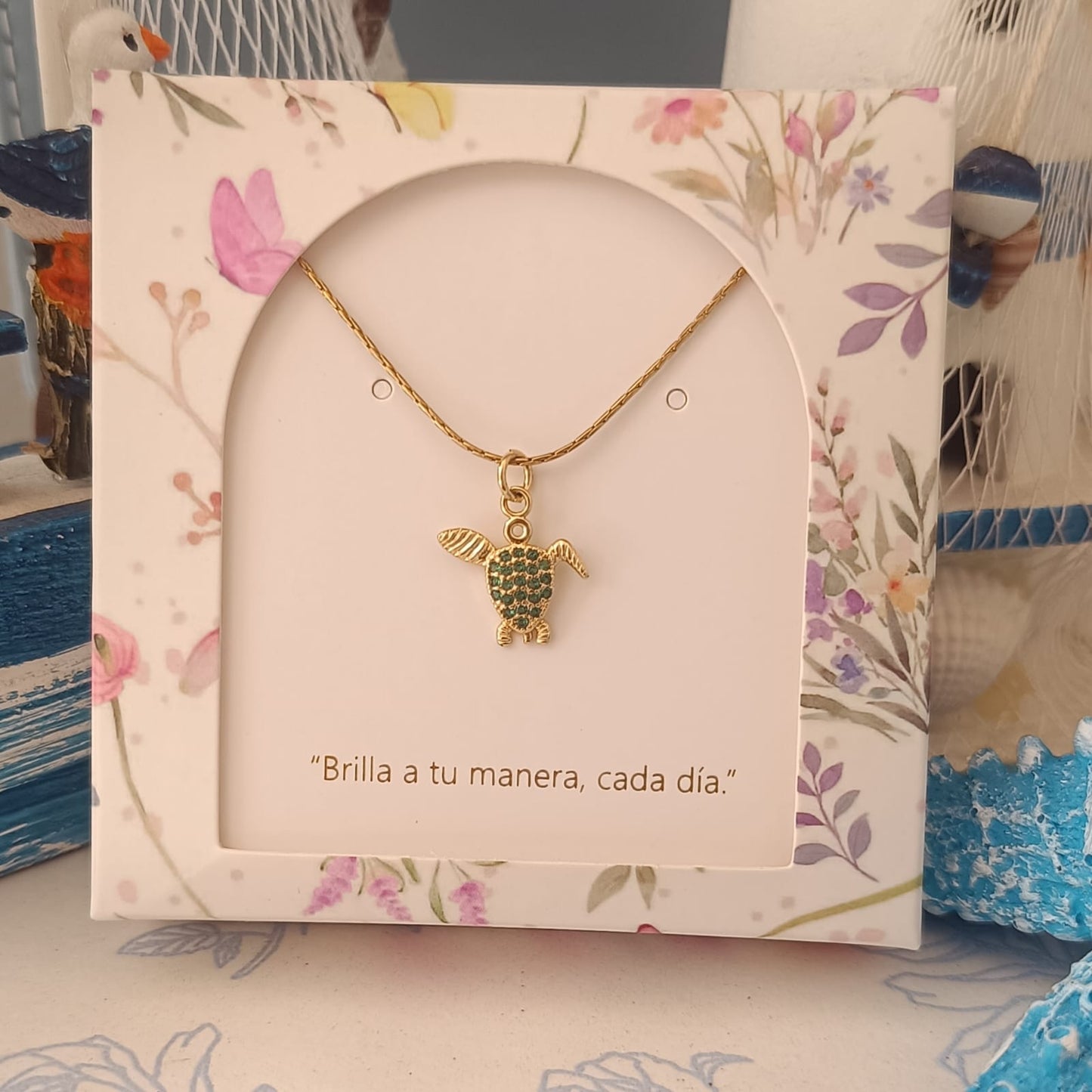 Cadena Tortuga Verde Pequeña