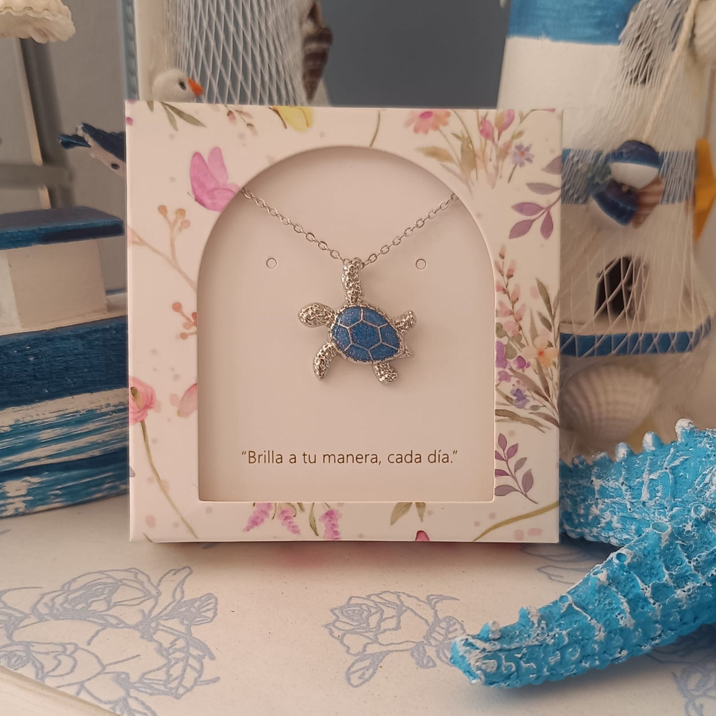 Cadena Tortuga Azul
